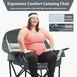Youtanic Oversized Padded Camping Chair,… — Photo 4