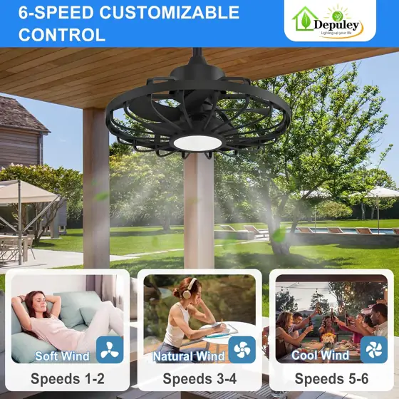 Depuley Gazebo Fans Outdoor Hanging… — Photo 4