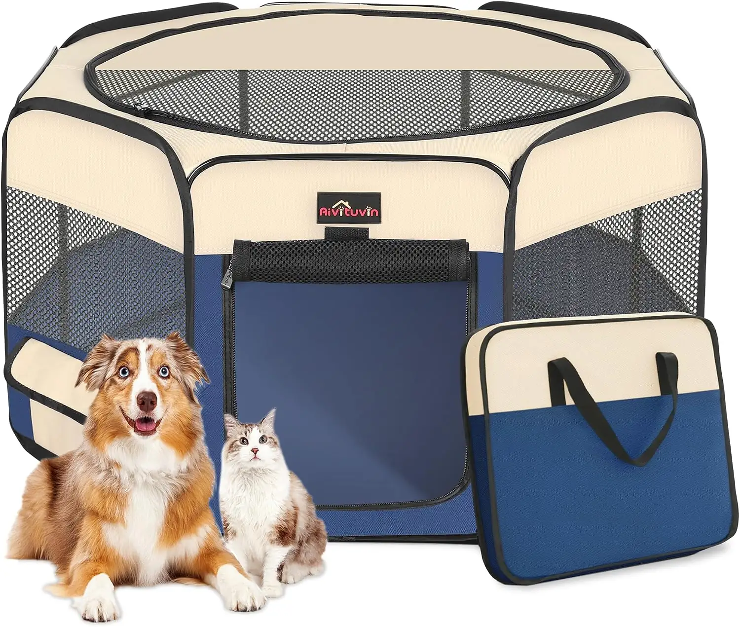 Aivituvin Foldable Dog Playpen with… — Photo 1