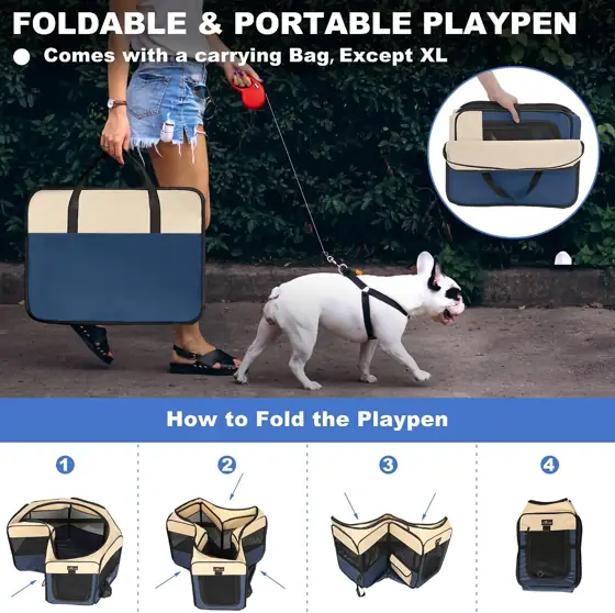 Aivituvin Foldable Dog Playpen with… — Photo 4