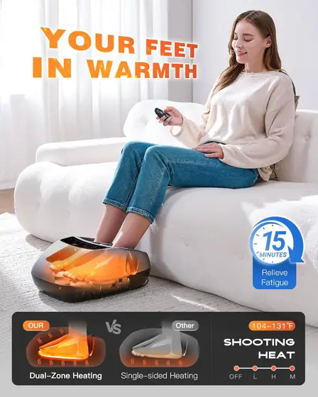 KINGJOY Foot Massager with Heat… — Photo 3