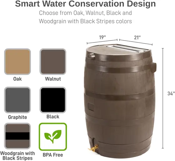 RTS Home Accents 50-Gallon Rain… — Photo 4