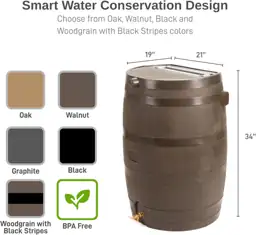 RTS Home Accents 50-Gallon Rain… — Photo 4