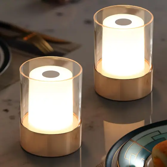 4" Gold Cordless Table Lamp… — Photo 1