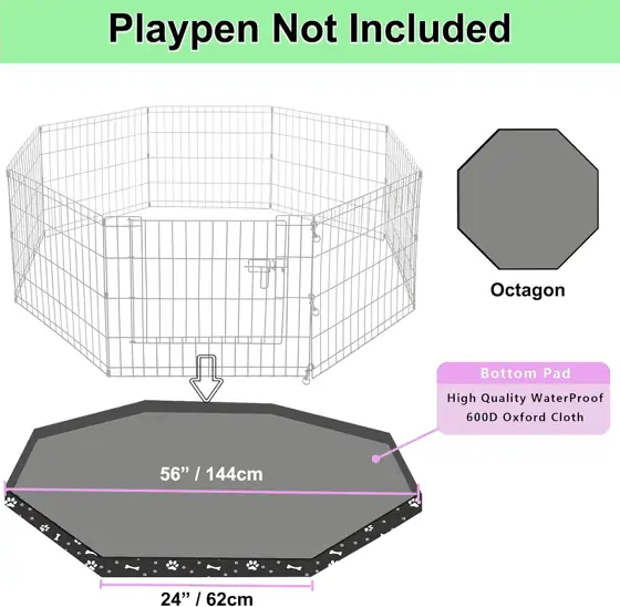 Dog Playpen Bottom Pad for… — Photo 2