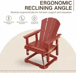 Kingdura Adirondack Swivel Glider Chair,… — Photo 4