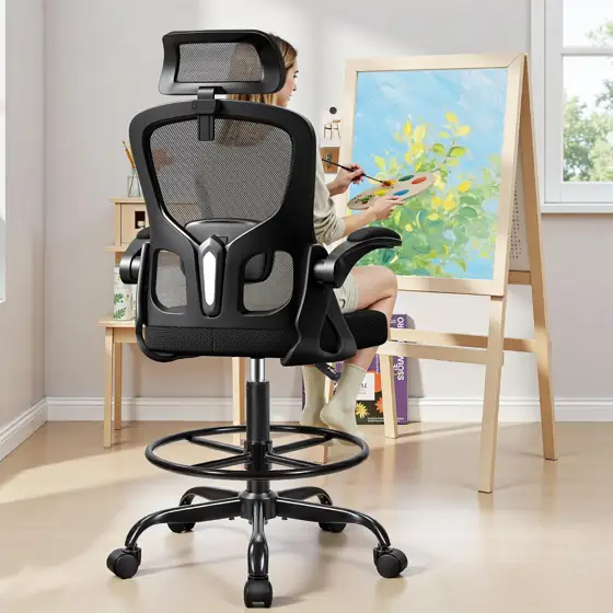 Drafting Chair, Standing Desk Chair,… — Photo 2