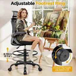 Drafting Chair, Standing Desk Chair,… — Photo 4