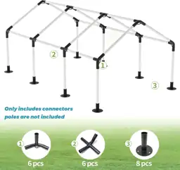 8 Leg Carport Kit, 1-3/8"… — Photo 2