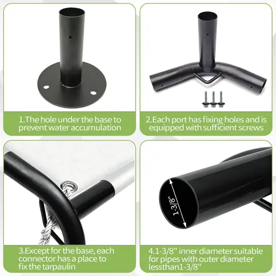 8 Leg Carport Kit, 1-3/8"… — Photo 3