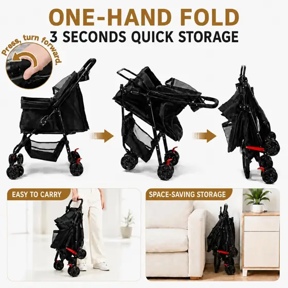 Dog Stroller for Small Medium… — Photo 2