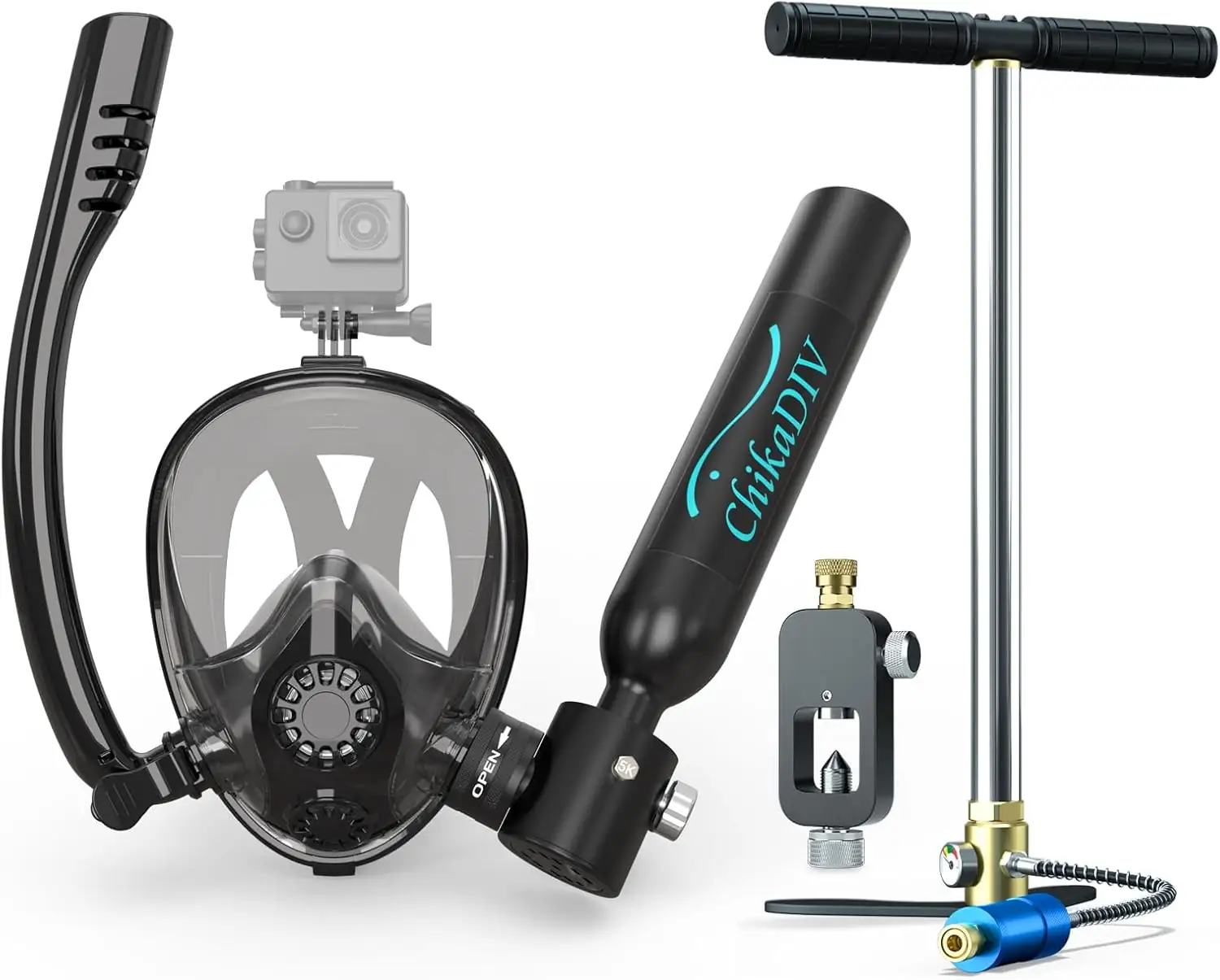 Mini Scuba Tank with Sub-Mask,… — Photo 1