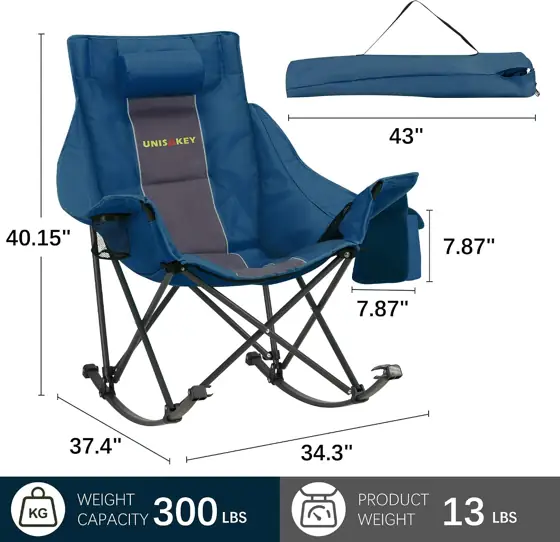 Unisakey Oversize Foldable Rocking Camping… — Photo 3