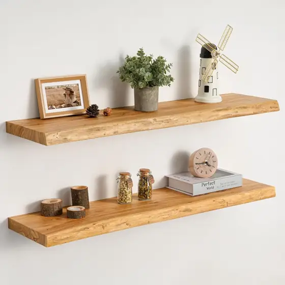 32" Live Edge Floating Shelves,… — Photo 1