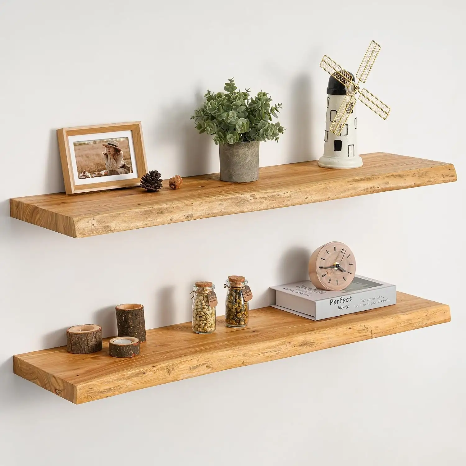 32" Live Edge Floating Shelves,… — Photo 1