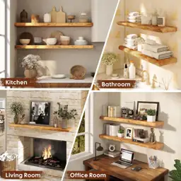 32" Live Edge Floating Shelves,… — Photo 4