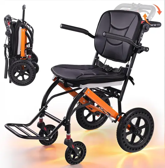 Transport Wheelchair with Adjustable Handle,… — Photo 1
