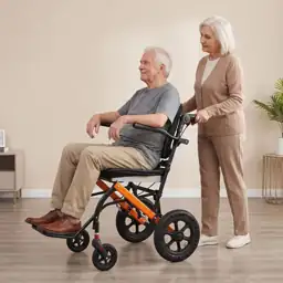 Transport Wheelchair with Adjustable Handle,… — Photo 2