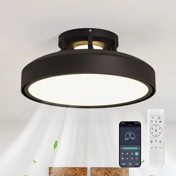 Modern Bladeless Ceiling Fan with… — Photo 1