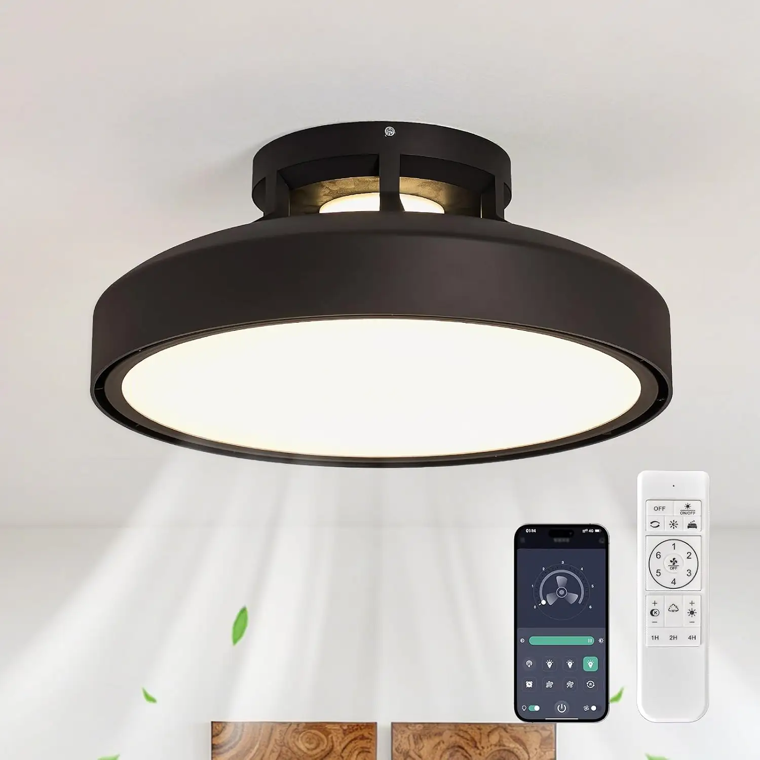 Modern Bladeless Ceiling Fan with… — Photo 1