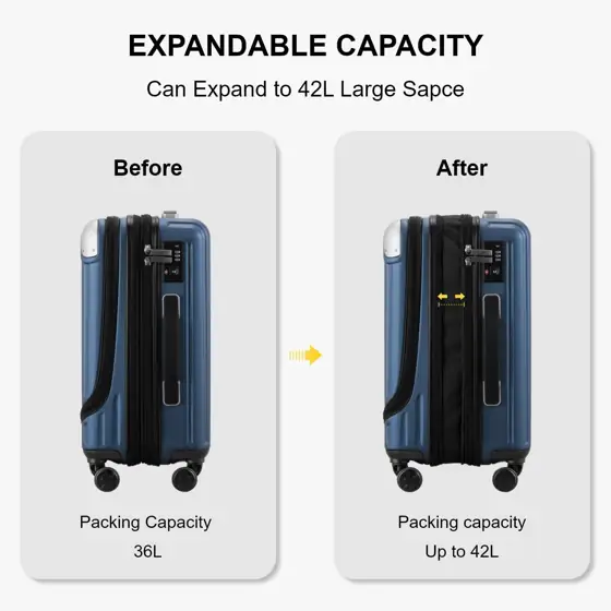 LEVEL8 Grace Carry-On Luggage, 20-Inch… — Photo 4