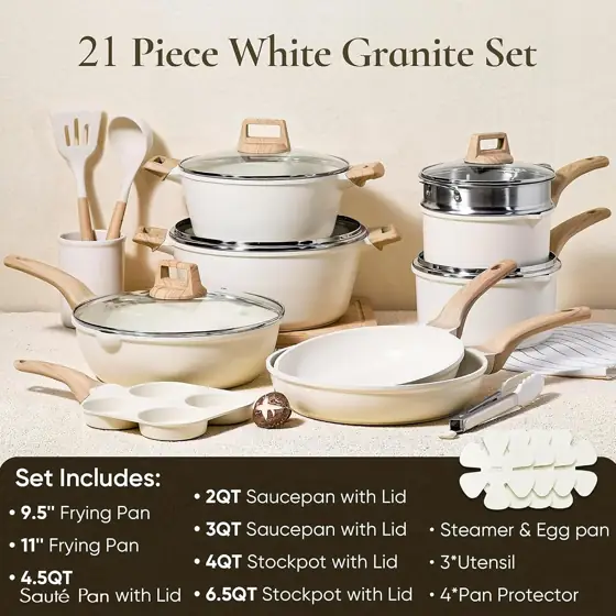 CAROTE 21pcs Pots and Pans… — Photo 2