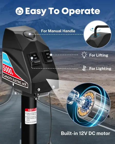 Kohree Electric Trailer Jack 5000lbs… — Photo 2