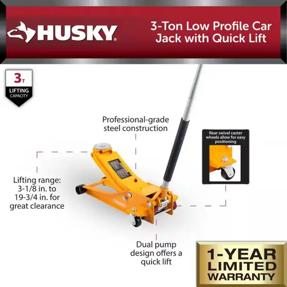 Husky 3-Ton Low Profile Floor… — Photo 2