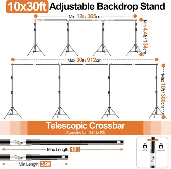 FUDESY Backdrop Stand Heavy Duty,… — Photo 2