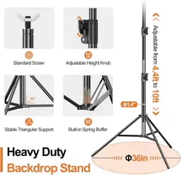 FUDESY Backdrop Stand Heavy Duty,… — Photo 3