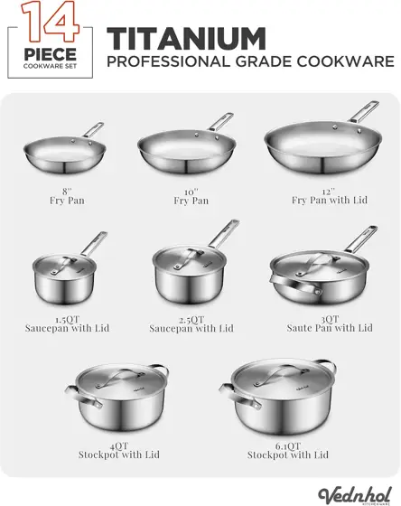 Titanium Cookware set | Hammered… — Photo 3