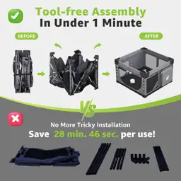 Loobani Foldable Dog Playpen, 43.3x43.3x27.1,… — Photo 2