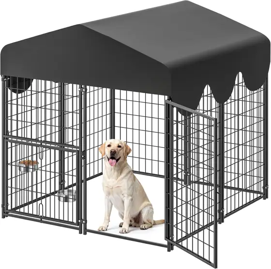 4x4x4.5ft Outdoor Dog Kennel, Heavy-Duty… — Photo 1