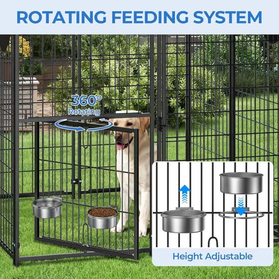4x4x4.5ft Outdoor Dog Kennel, Heavy-Duty… — Photo 2