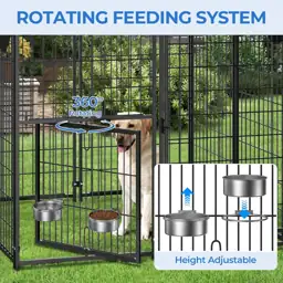 4x4x4.5ft Outdoor Dog Kennel, Heavy-Duty… — Photo 2