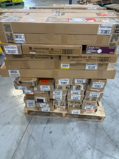 Pallet of assorted faux wood… — Photo 3