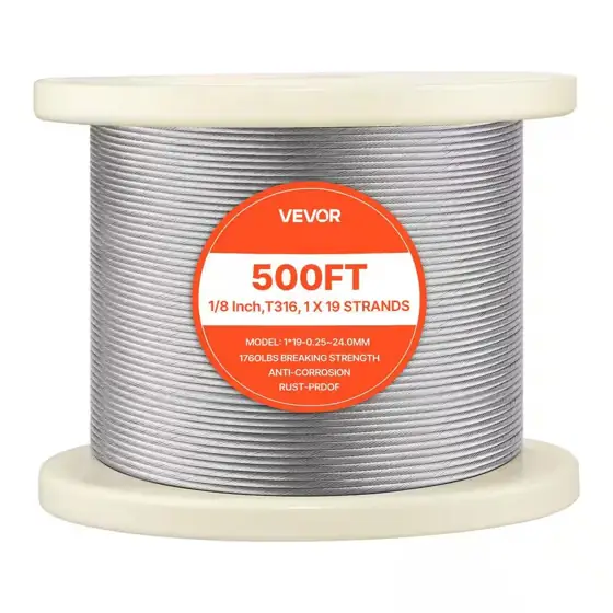 1/8 in Wire Rope, 1760-lb… — Photo 2