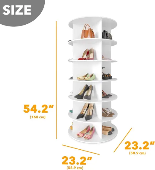 SpaceAid 6-Tier Rotating Shoe Rack… — Photo 2