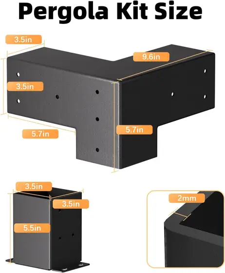 Pergola Kit, 3-Way Pergola Brackets… — Photo 2