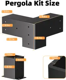 Pergola Kit, 3-Way Pergola Brackets… — Photo 2