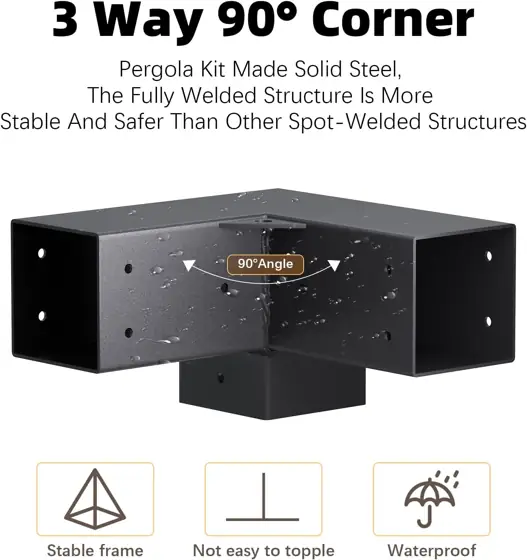Pergola Kit, 3-Way Pergola Brackets… — Photo 3