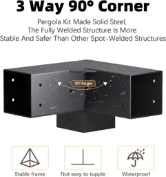 Pergola Kit, 3-Way Pergola Brackets… — Photo 3