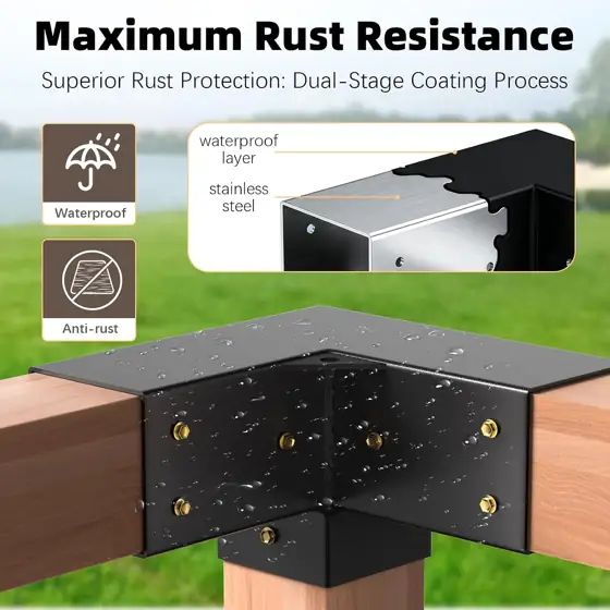 Pergola Kit, 3-Way Pergola Brackets… — Photo 4