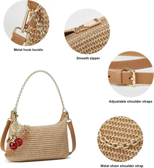 Women's Straw Woven Shoulder Bag… — Photo 4