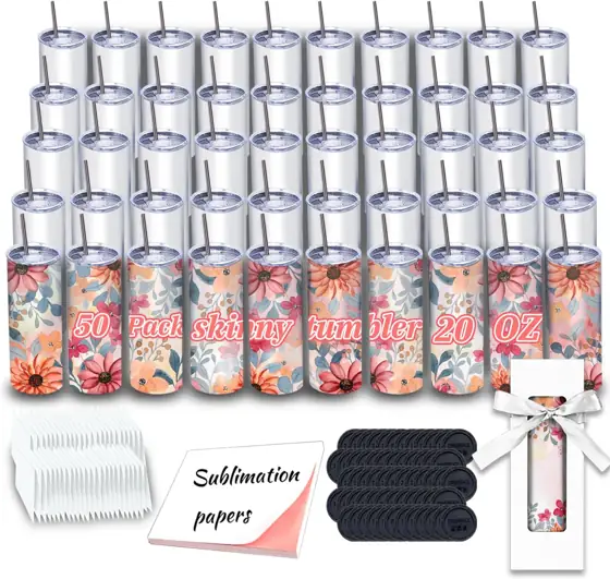50 Pack Sublimation Tumblers 20… — Photo 1