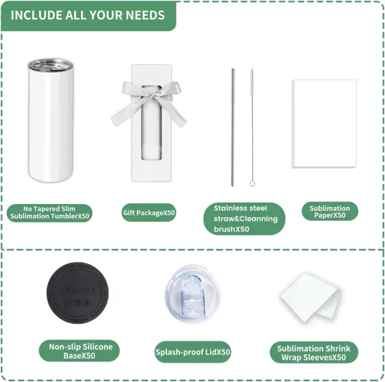50 Pack Sublimation Tumblers 20… — Photo 2