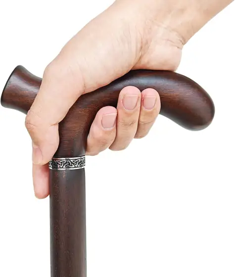 Wooden Walking Cane with 5-Height… — Photo 2