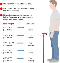 Wooden Walking Cane with 5-Height… — Photo 3