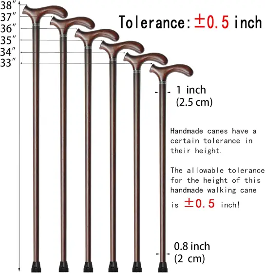 Wooden Walking Cane with 5-Height… — Photo 4