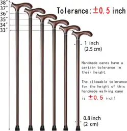 Wooden Walking Cane with 5-Height… — Photo 4